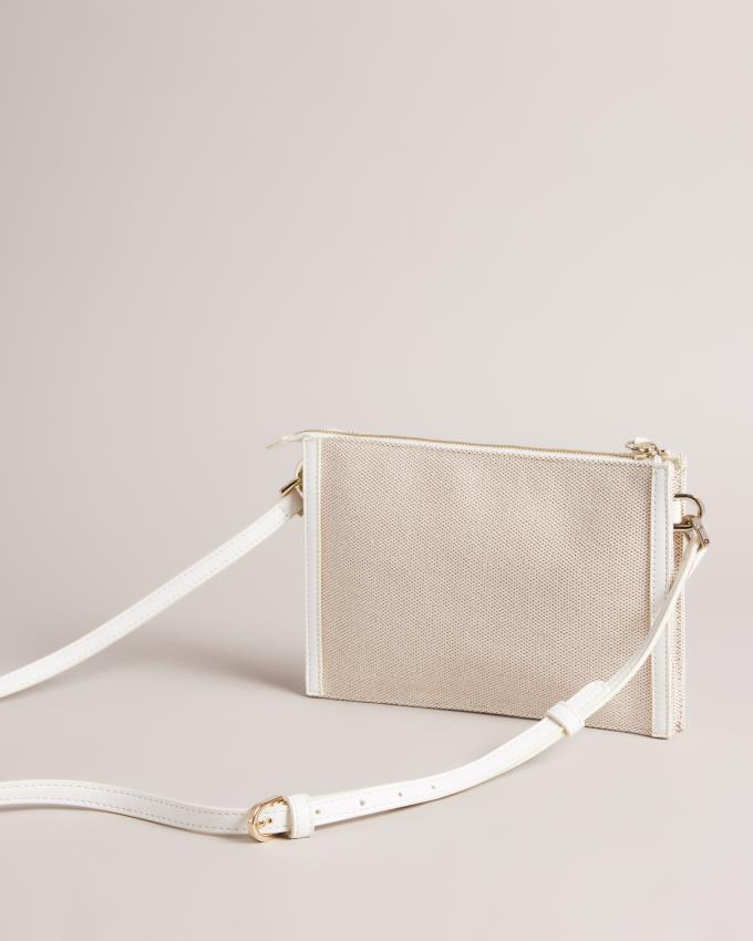 Sac Crossbody Ted Baker Canvas Blanche Femme | GIO-86348945